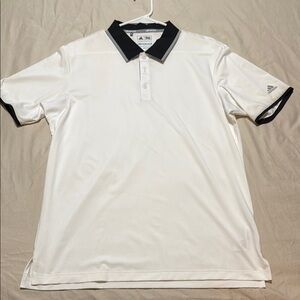 Adidas White and Black Polo Shirt Classic Design